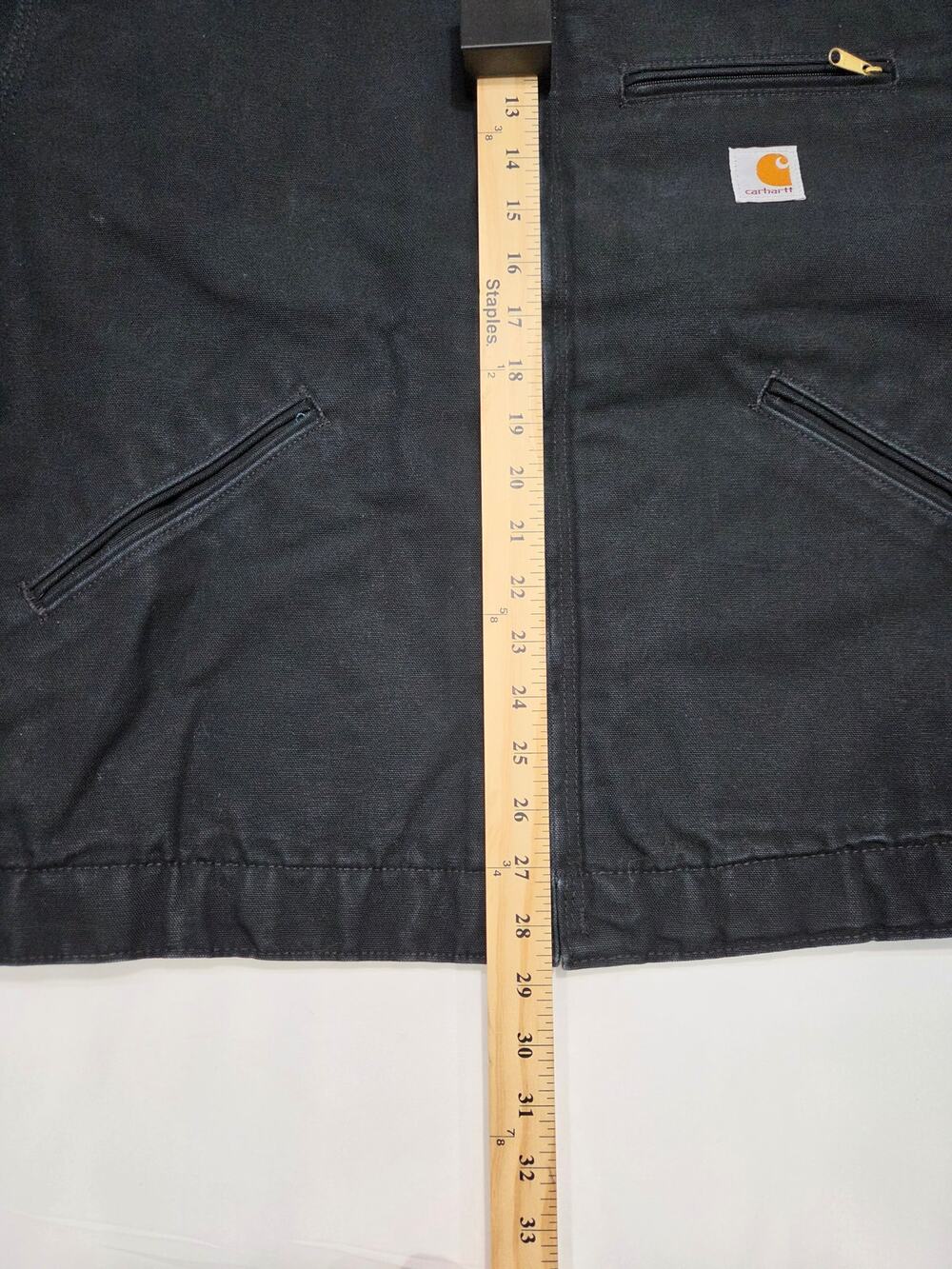 Carhartt Detroit Jacket Black Blanket Lined Men XL USA